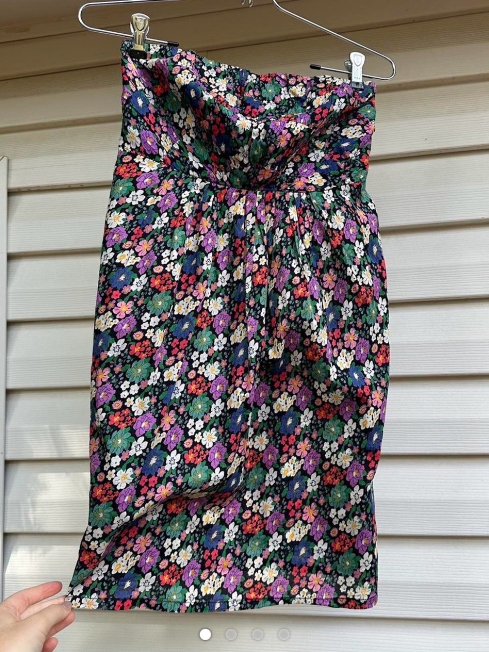 Kimchi Blue Floral Strapless Top in Multicolor